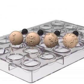 Комплект Коледни Тританиева форма + 4 щампи - "Kit Semisfera B"